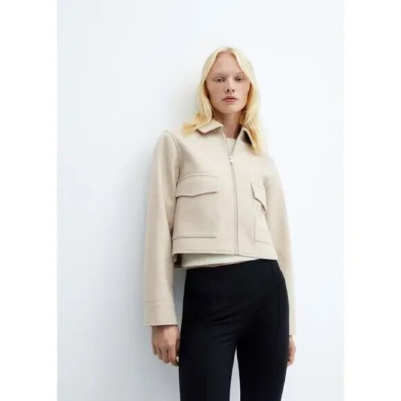 Mango Jacket With Zip Pockets - Beige - Picture 8 of 8
